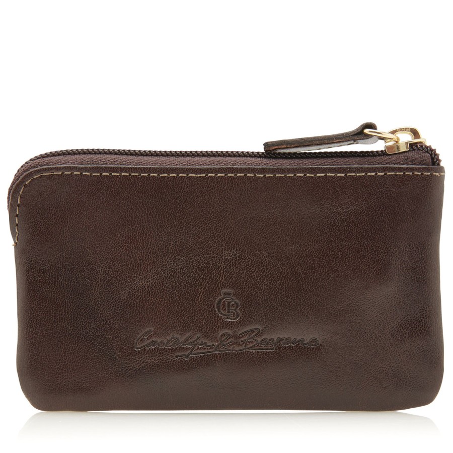 Portemonnees Castelijn & Beerens | Castelijn & Beerens Gaucho Key Case Zip Small Mocca