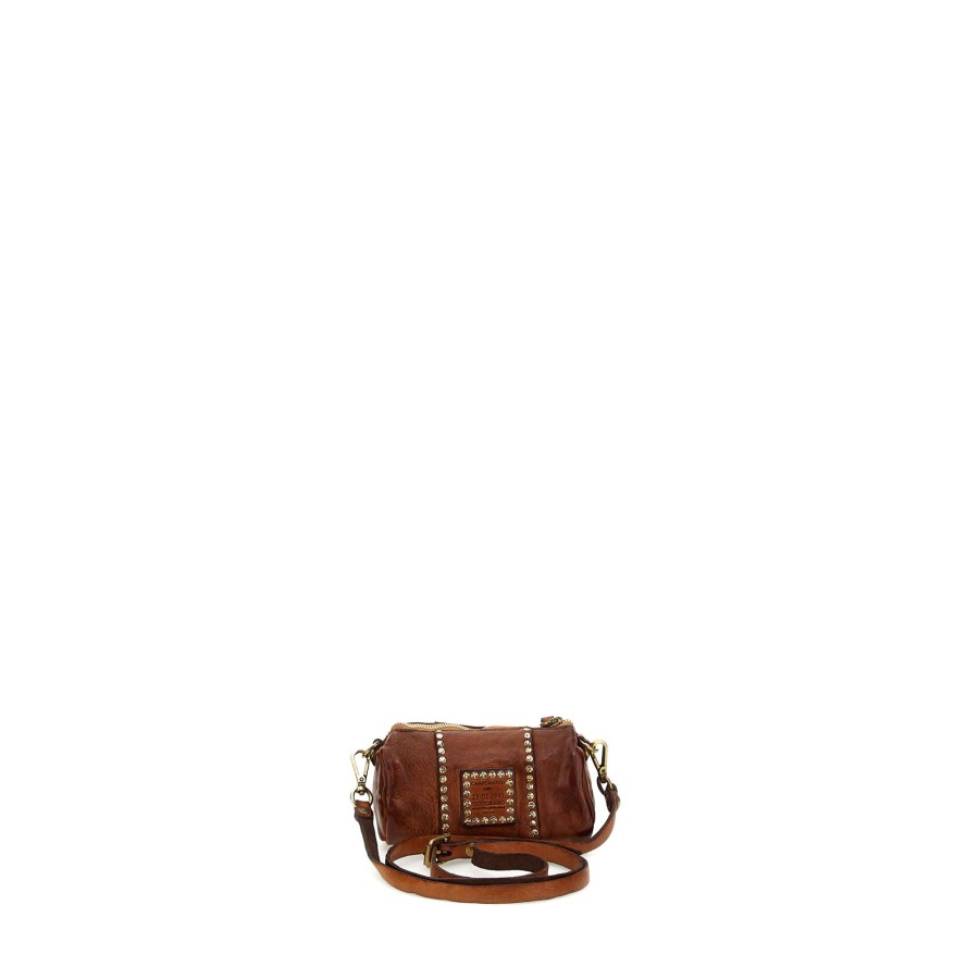 Tassen Campomaggi | Campomaggi Traditional Kura Small Crossbody Bag Cognac