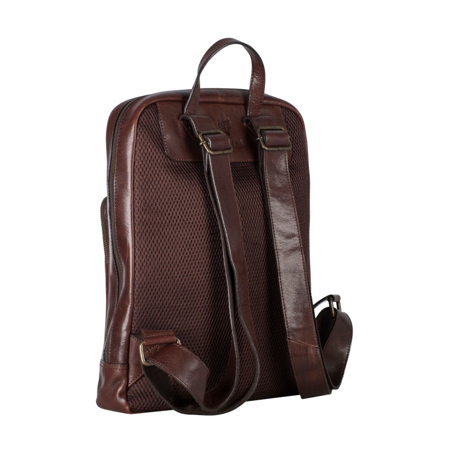 Rugzakken Leonhard Heyden | Leonhard Heyden Cambridge Business Backpack Red Brown