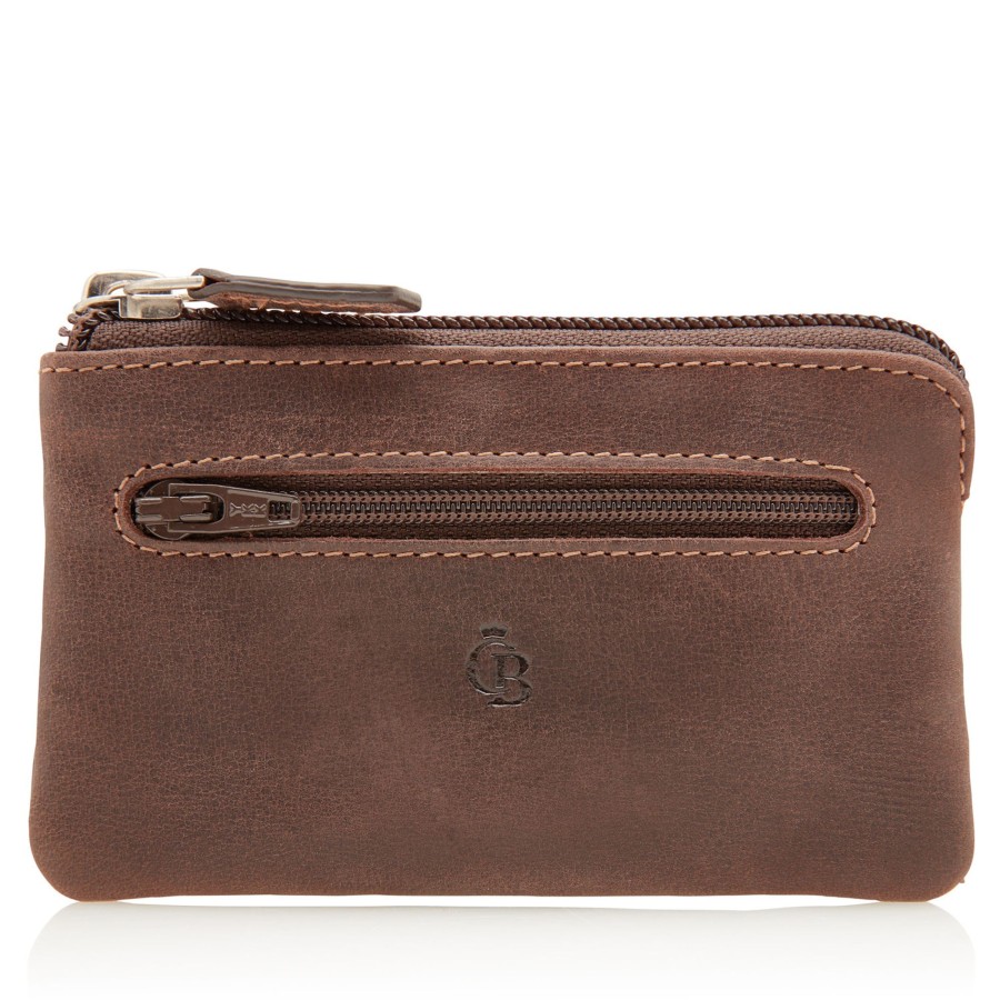 Portemonnees Castelijn & Beerens | Castelijn & Beerens Canyon Key Case Zip Mocca