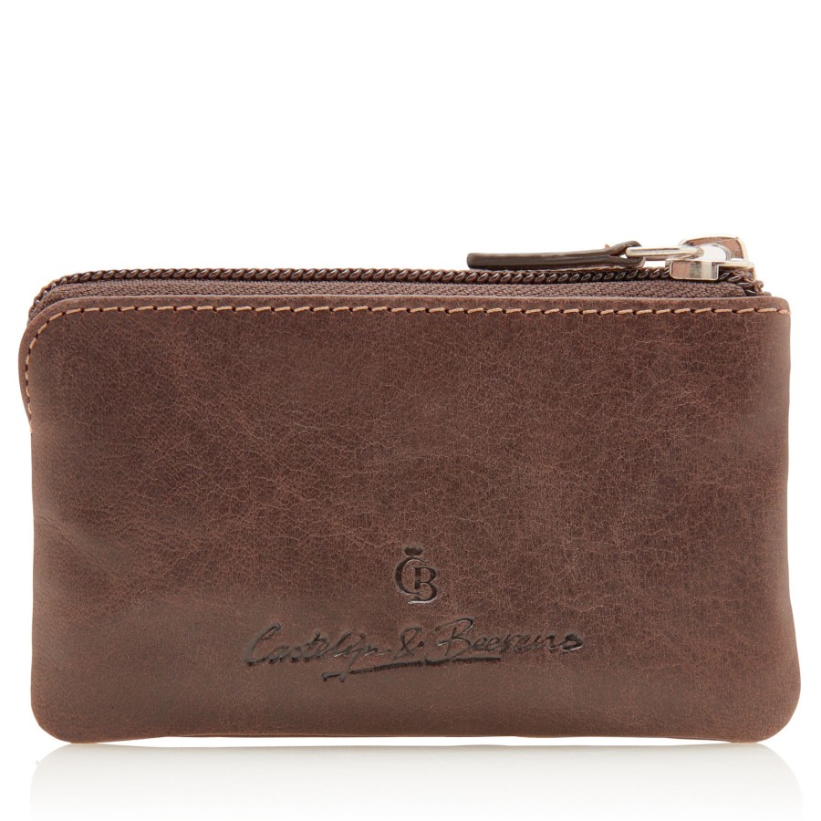 Portemonnees Castelijn & Beerens | Castelijn & Beerens Canyon Key Case Zip Mocca