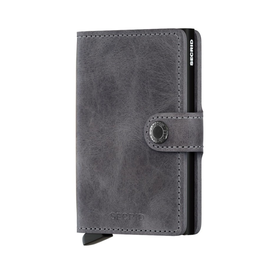 Portemonnees Secrid | Secrid Miniwallet Vintage Grey Black