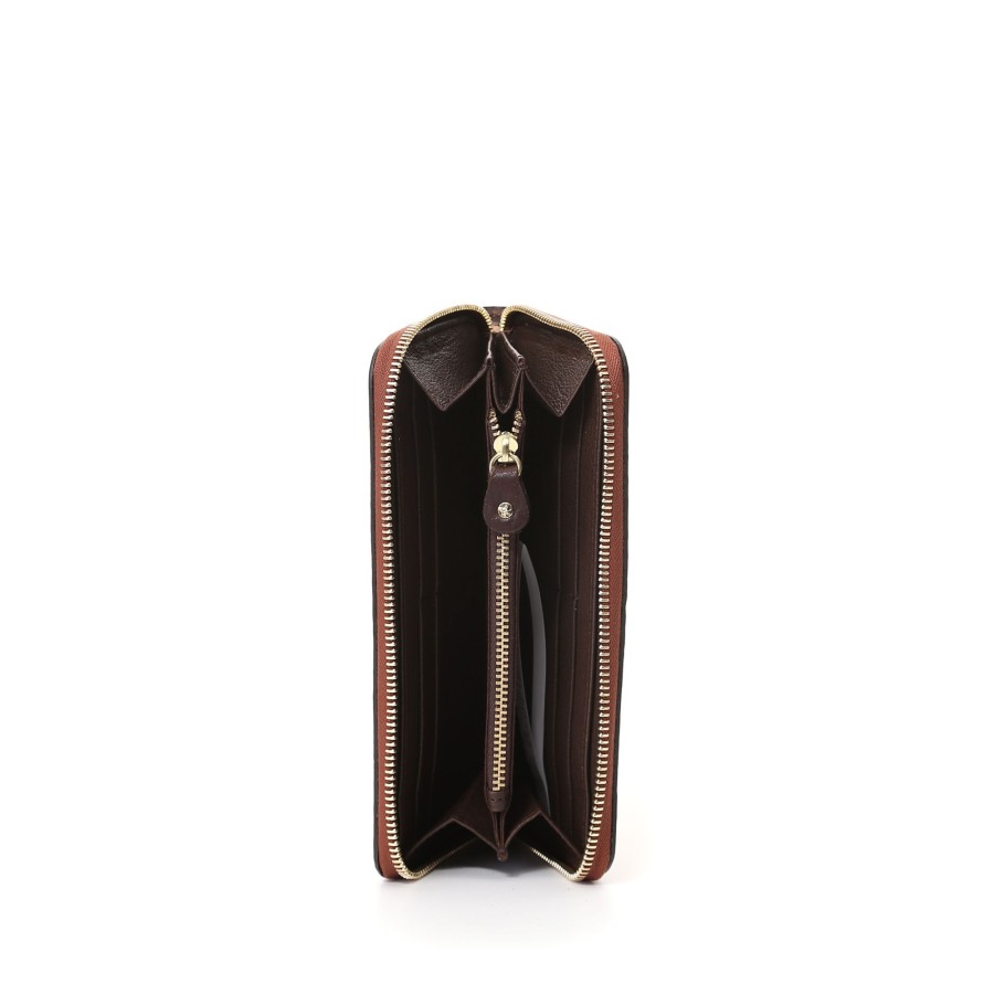 Portemonnees Campomaggi | Wallet Zip Cognac Campomaggi