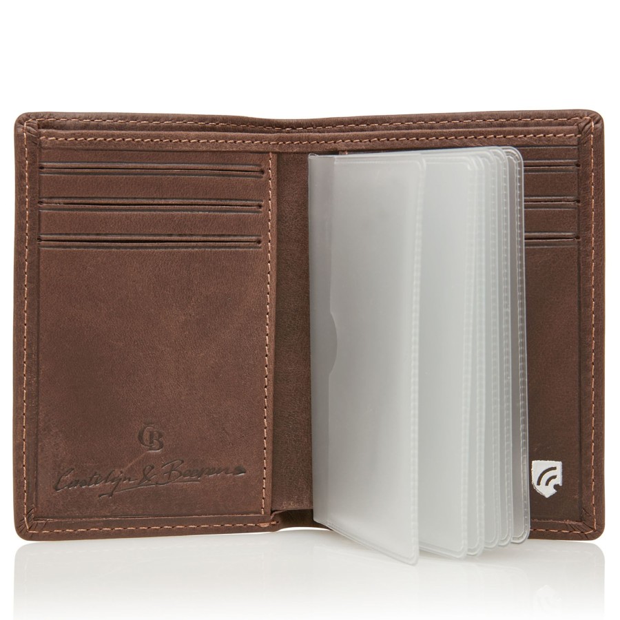 Portemonnees Castelijn & Beerens | Castelijn & Beerens Canyon 14 Card Holder Mini Wallet Mocca