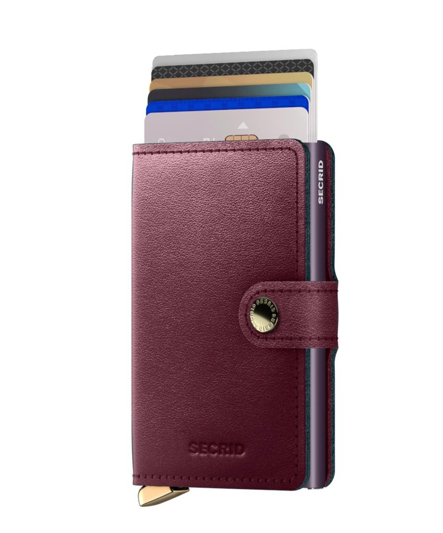 Portemonnees Secrid | Secrid Premium Miniwallet Dusk Bordeaux