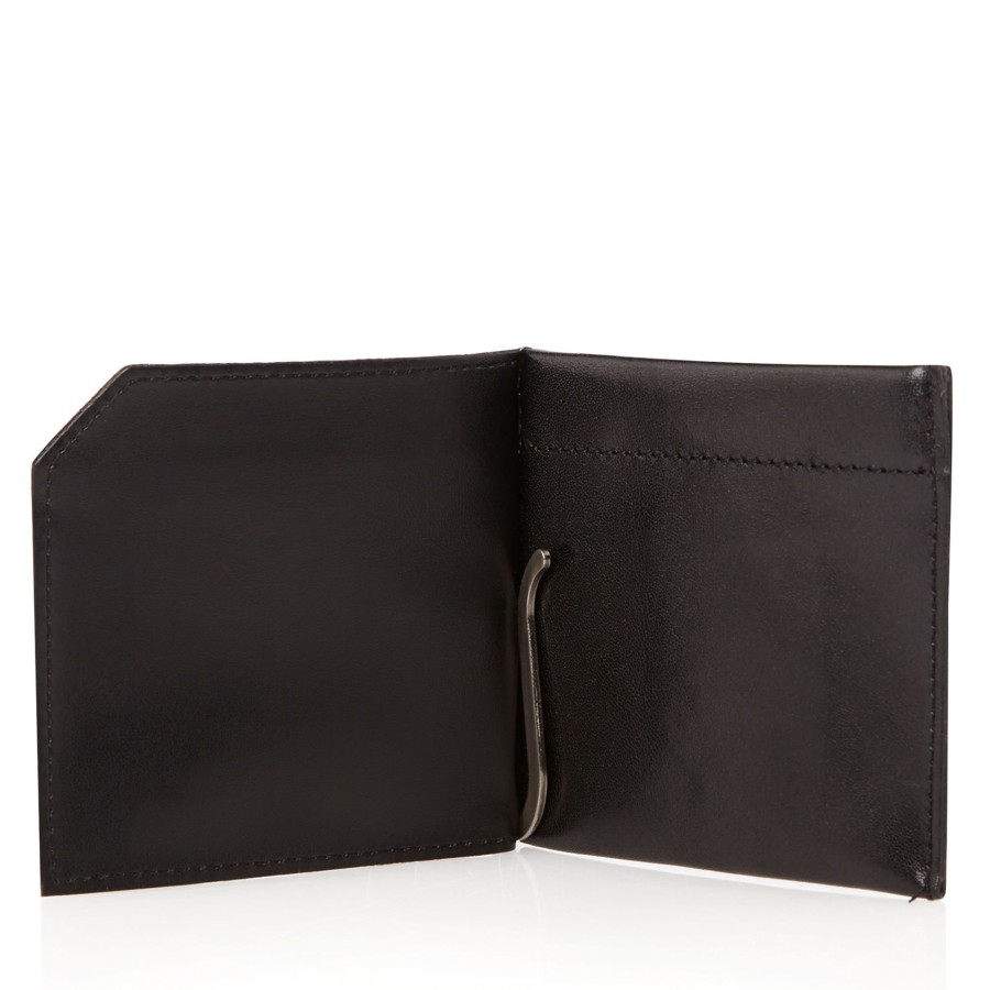 Portemonnees Castelijn & Beerens | Castelijn & Beerens Gaucho Dollarclip Wallet Black