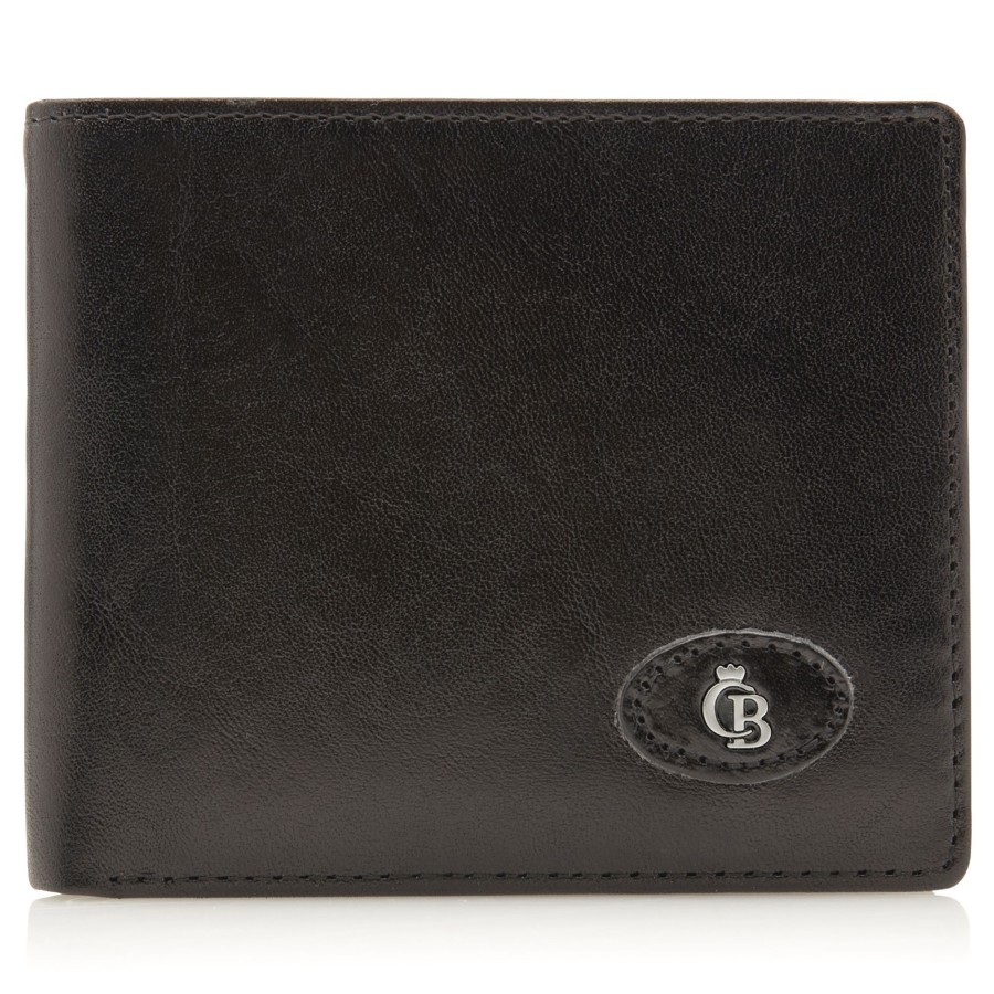 Portemonnees Castelijn & Beerens | Castelijn & Beerens Gaucho 9 Card Billfold Wallet Black