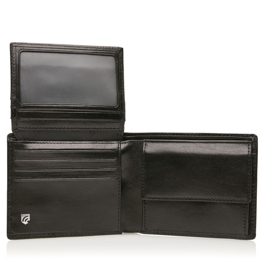 Portemonnees Castelijn & Beerens | Castelijn & Beerens Gaucho 9 Card Billfold Wallet Black