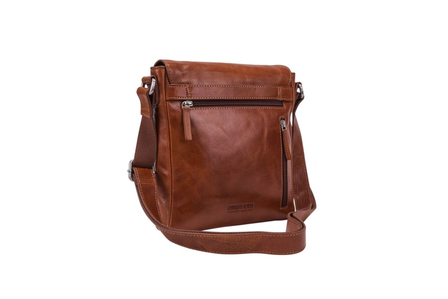 Tassen Leonhard Heyden | Leonhard Heyden Cambridge Messenger Bag S Cognac