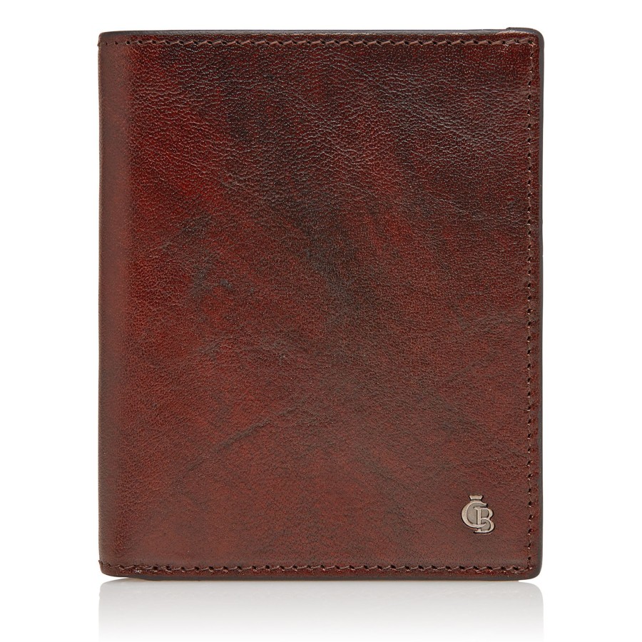 Portemonnees Castelijn & Beerens | Castelijn & Beerens Rien 9 Card Tri Fold Wallet Cognac