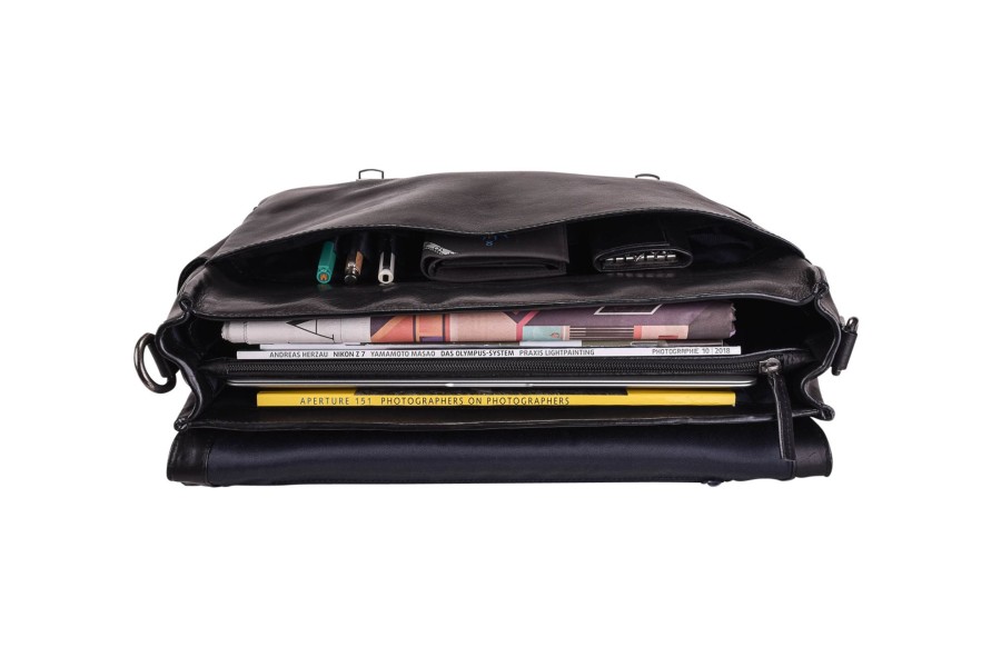 Werktassen Leonhard Heyden | Leonhard Heyden Roma Briefcase 2 Compartments Black