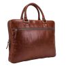 Werktassen Leonhard Heyden | Leonhard Heyden Leonhard Heyden Cambridge Zipped Briefcase 1 Compartment Cognac