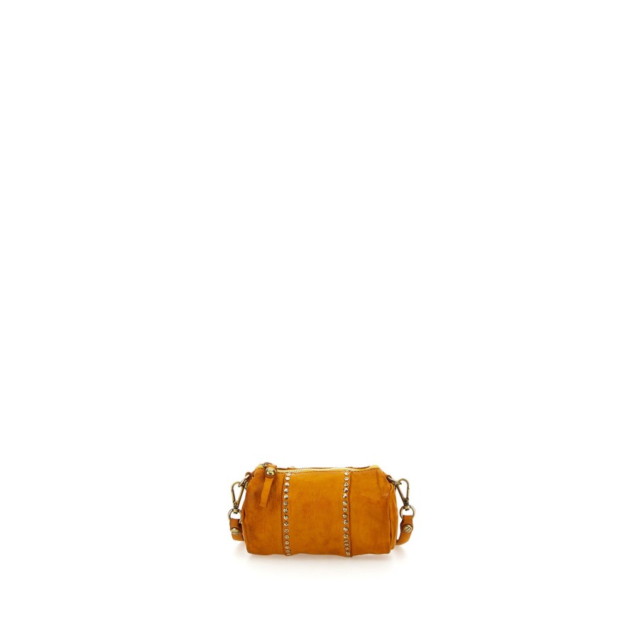 Tassen Campomaggi | Campomaggi Traditional Kura Small Crossbody Bag Yellow