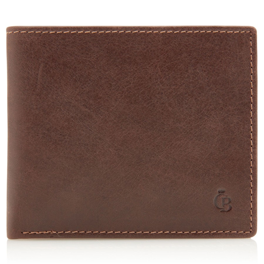 Portemonnees Castelijn & Beerens | Castelijn & Beerens Canyon 8 Card Billfold Wallet Mocca