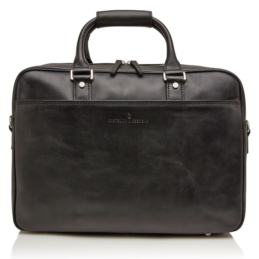 Werktassen Castelijn & Beerens | Castelijn & Beerens Verona Laptop Bag 15.6" + Tablet Single Zip Black