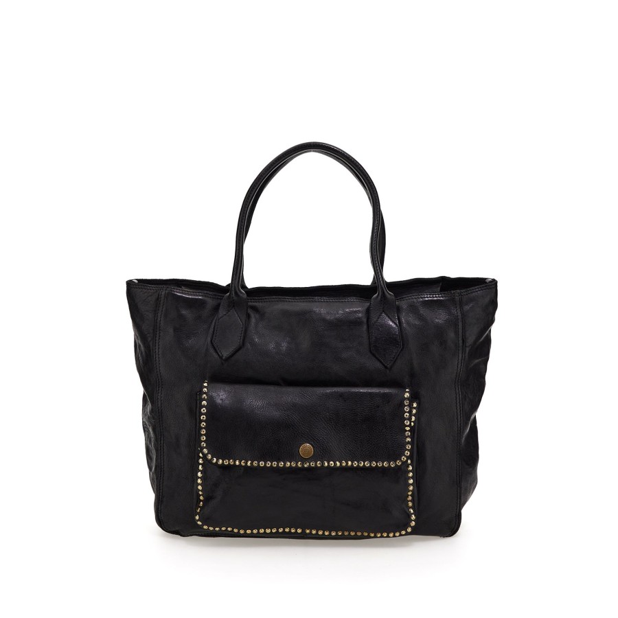 Tassen Campomaggi | Campomaggi Traditional Kura Shopping Black