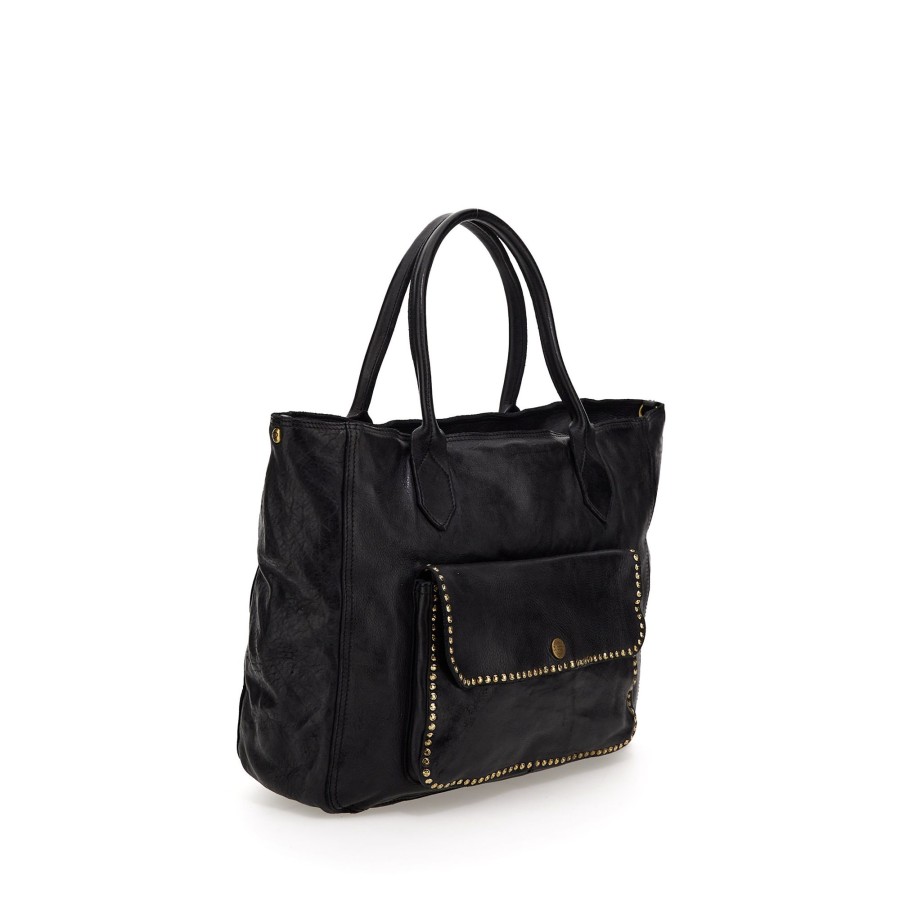 Tassen Campomaggi | Campomaggi Traditional Kura Shopping Black