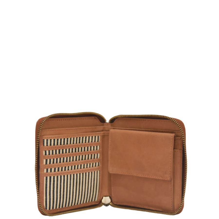 Portemonnees O My Bag | O My Bag Sonny Square Wallet Hunter Camel