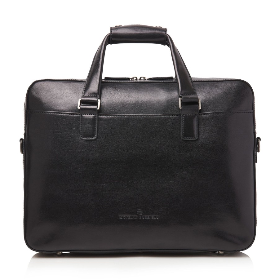 Werktassen Castelijn & Beerens | Castelijn & Beerens Gaucho Ted Laptop Bag 15.6" Single Zip Black