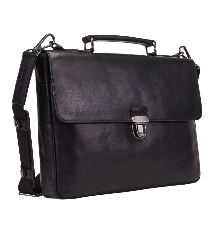 Werktassen Leonhard Heyden | Leonhard Heyden Roma Briefcase 1 Compartment Black