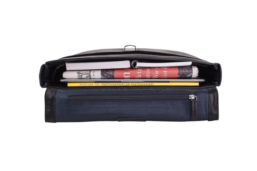 Werktassen Leonhard Heyden | Leonhard Heyden Roma Briefcase 1 Compartment Black