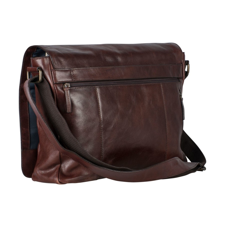 Werktassen Leonhard Heyden | Leonhard Heyden Cambridge Messenger Bag L Red Brown