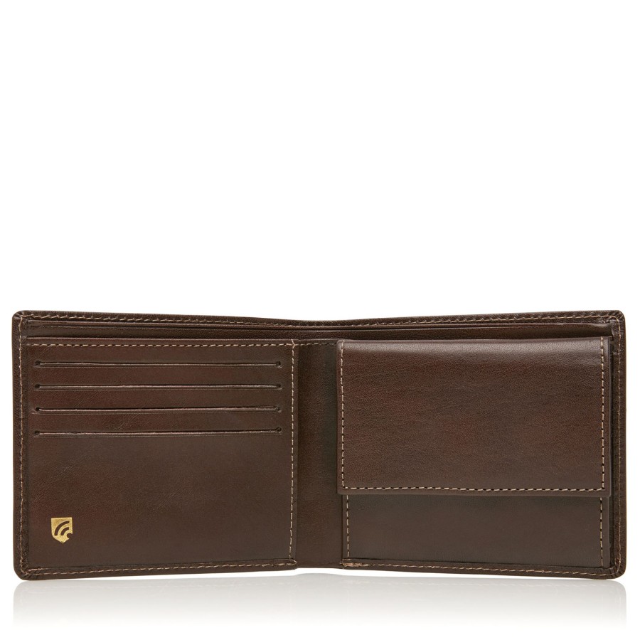 Portemonnees Castelijn & Beerens | Castelijn & Beerens Gaucho 8 Card Billfold Wallet Mocca