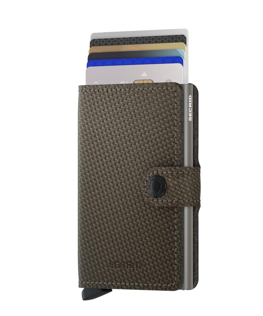 Portemonnees Secrid | Secrid Miniwallet Carbon Khaki