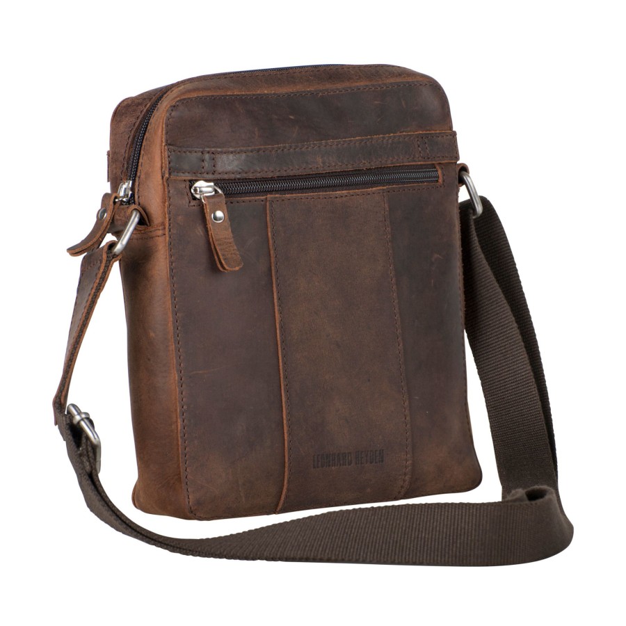 Tassen Leonhard Heyden | Leonhard Heyden Salisbury Zipped Messenger Bag S Brown