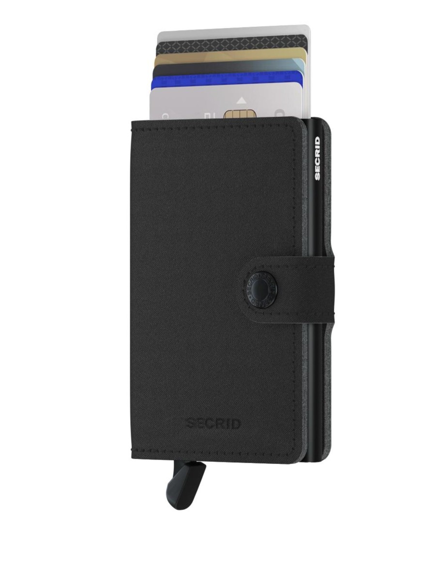 Portemonnees Secrid | Secrid Miniwallet Yard Vegan Black