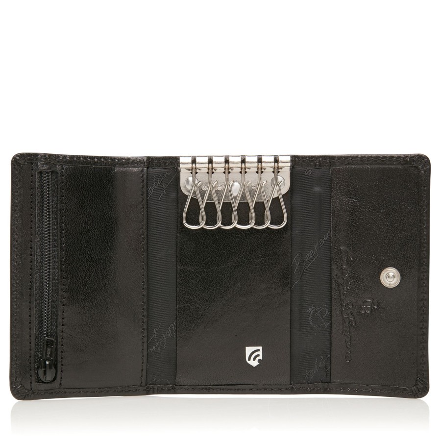 Portemonnees Castelijn & Beerens | Castelijn & Beerens Gaucho 6-Hook Key Case Black