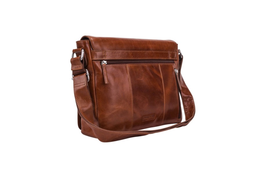 Werktassen Leonhard Heyden | Leonhard Heyden Cambridge Messenger Bag M Cognac