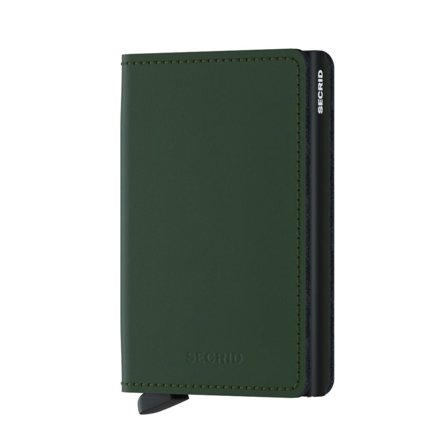 Portemonnees Secrid | Secrid Slimwallet Matte Green Black