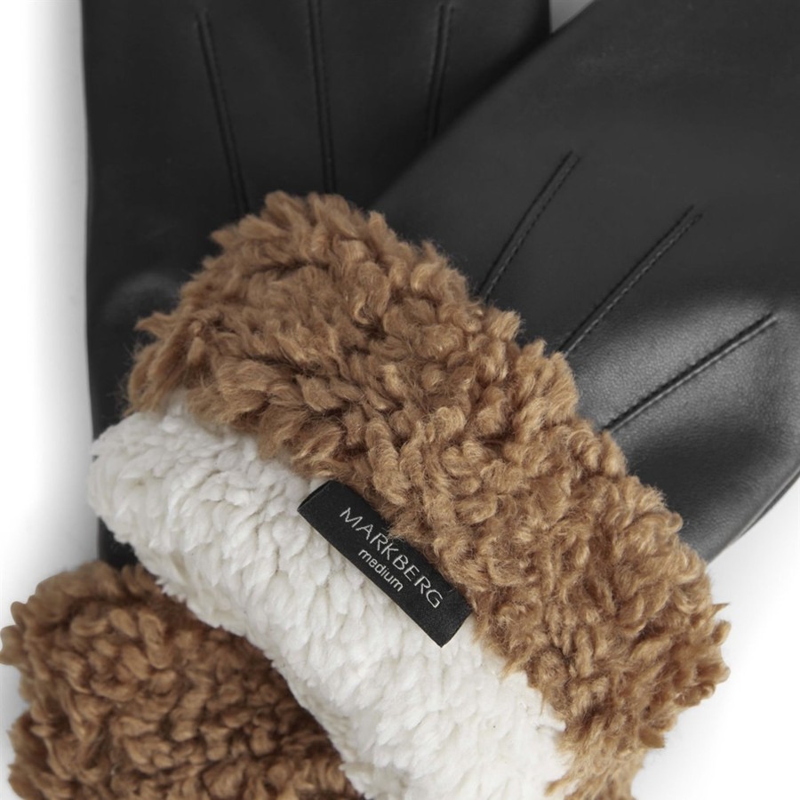 Accessoires Markberg | Markberg Frigg Mitten Black/Hazel