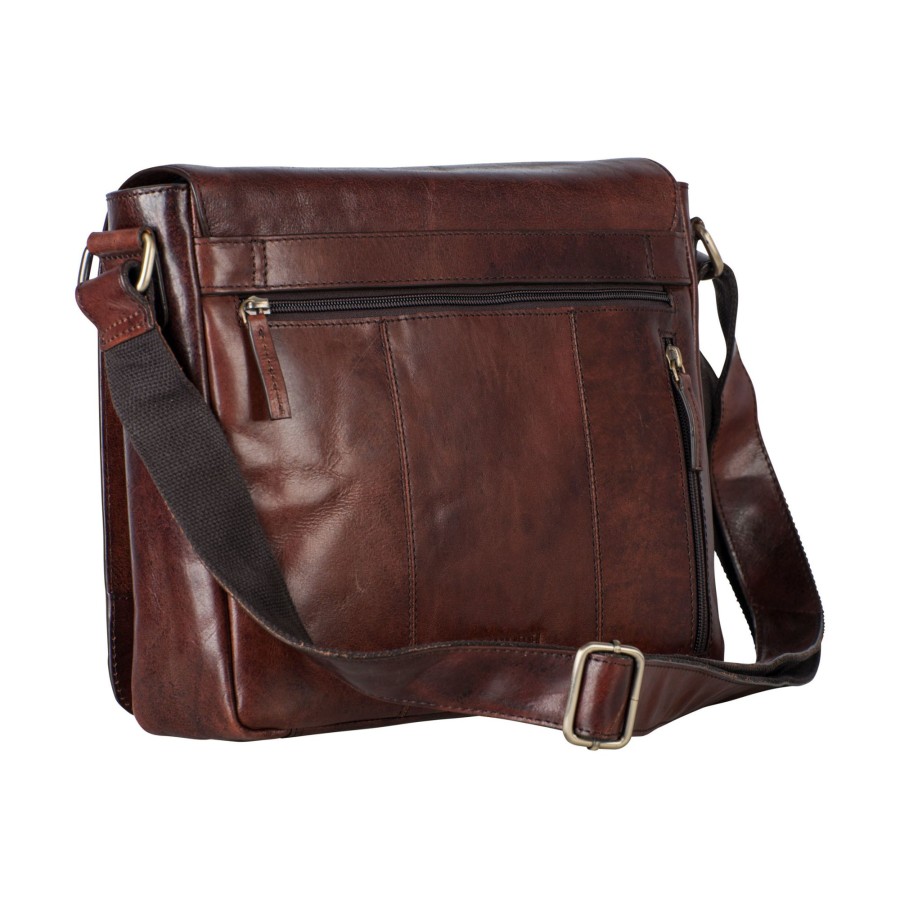 Werktassen Leonhard Heyden | Leonhard Heyden Cambridge Messenger Bag M Red Brown