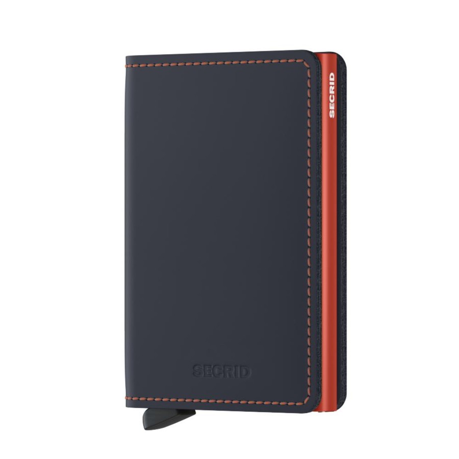 Portemonnees Secrid | Secrid Slimwallet Matte Night Blue Orange