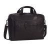 Werktassen Leonhard Heyden | Leonhard Heyden The Hague Zipped Briefcase 2 Compartments Black