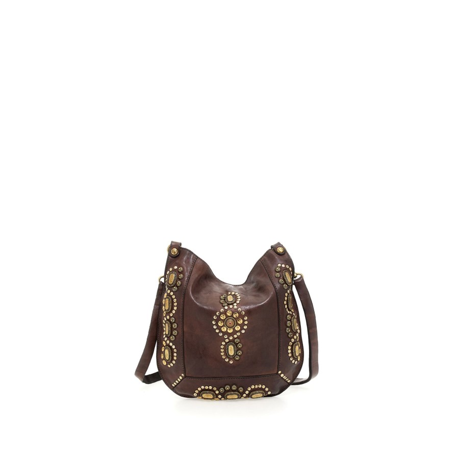 Tassen Campomaggi | Campomaggi Traditional Cassiopea Crossbody Bag Brown