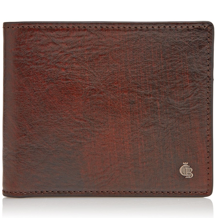 Portemonnees Castelijn & Beerens | Castelijn & Beerens Rien 8 Card Billfold Wallet Cognac