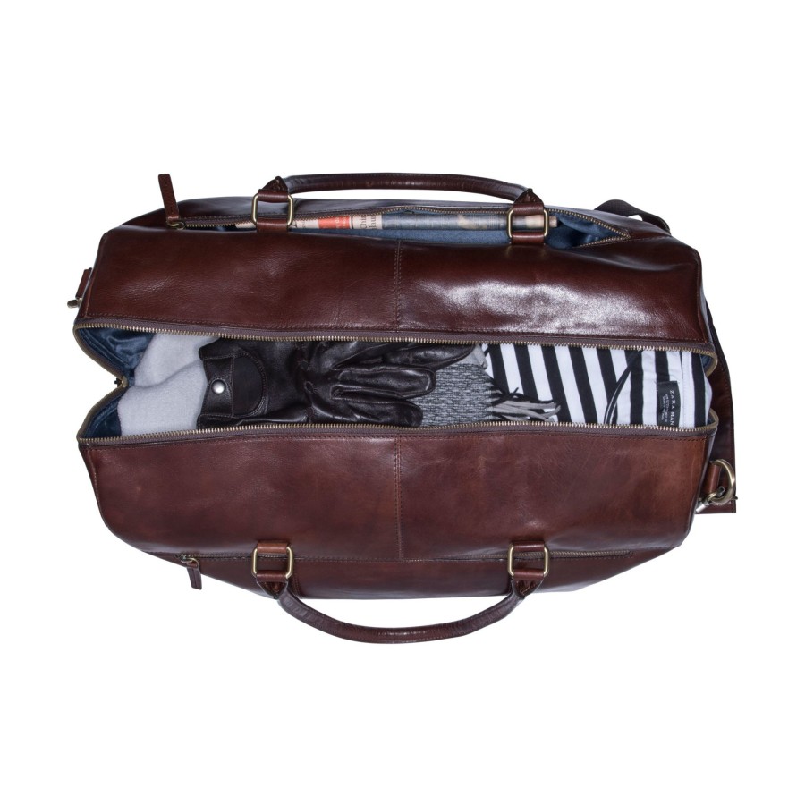 Tassen Leonhard Heyden | Leonhard Heyden Cambridge Travel Bag Red Brown