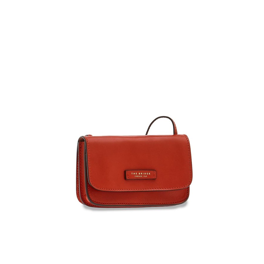 Tassen The Bridge | The Bridge Rustici Shoulderbag Mini Burnt Orange