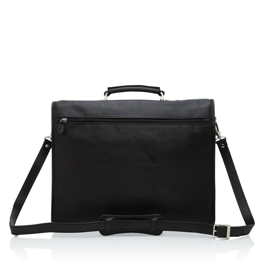 Werktassen Castelijn & Beerens | Castelijn & Beerens Verona Laptop Bag 15.6" + Tablet Triple Pocket Black