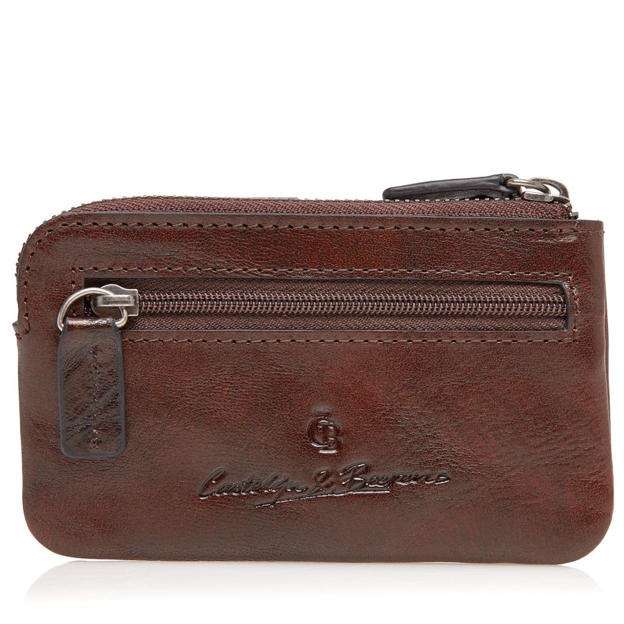 Portemonnees Castelijn & Beerens | Castelijn & Beerens Rien 5 Card Key Case Cognac