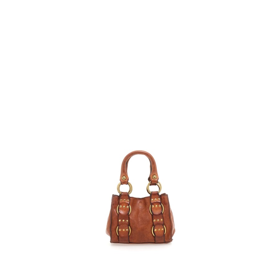 Tassen Campomaggi | Campomaggi Traditional Demetra Small Shoulder Bag Cognac