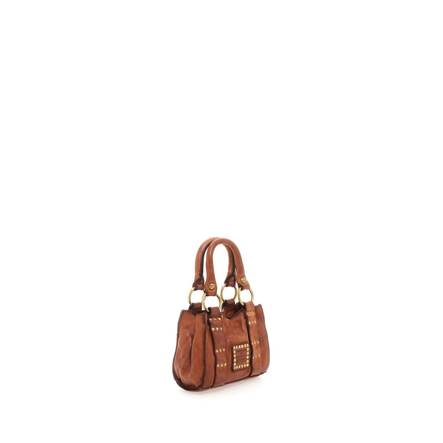 Tassen Campomaggi | Campomaggi Traditional Demetra Small Shoulder Bag Cognac