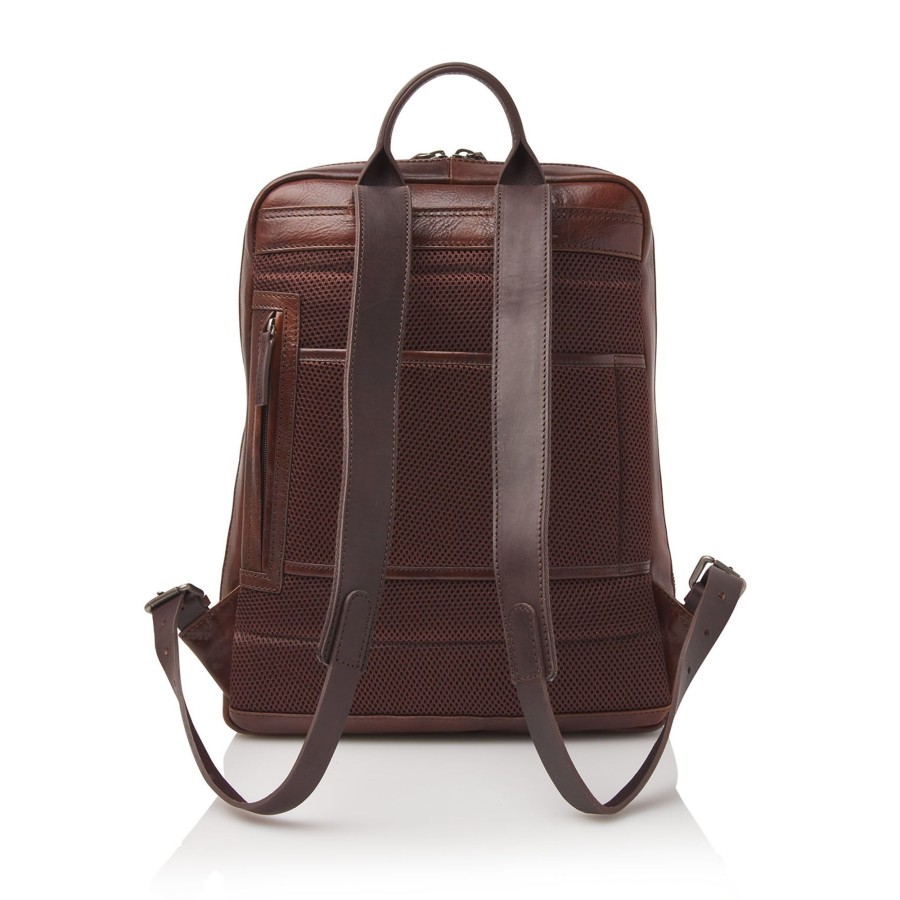 Rugzakken Castelijn & Beerens | Castelijn & Beerens Rien Laptop Backpack 15.6" + Tablet Cognac