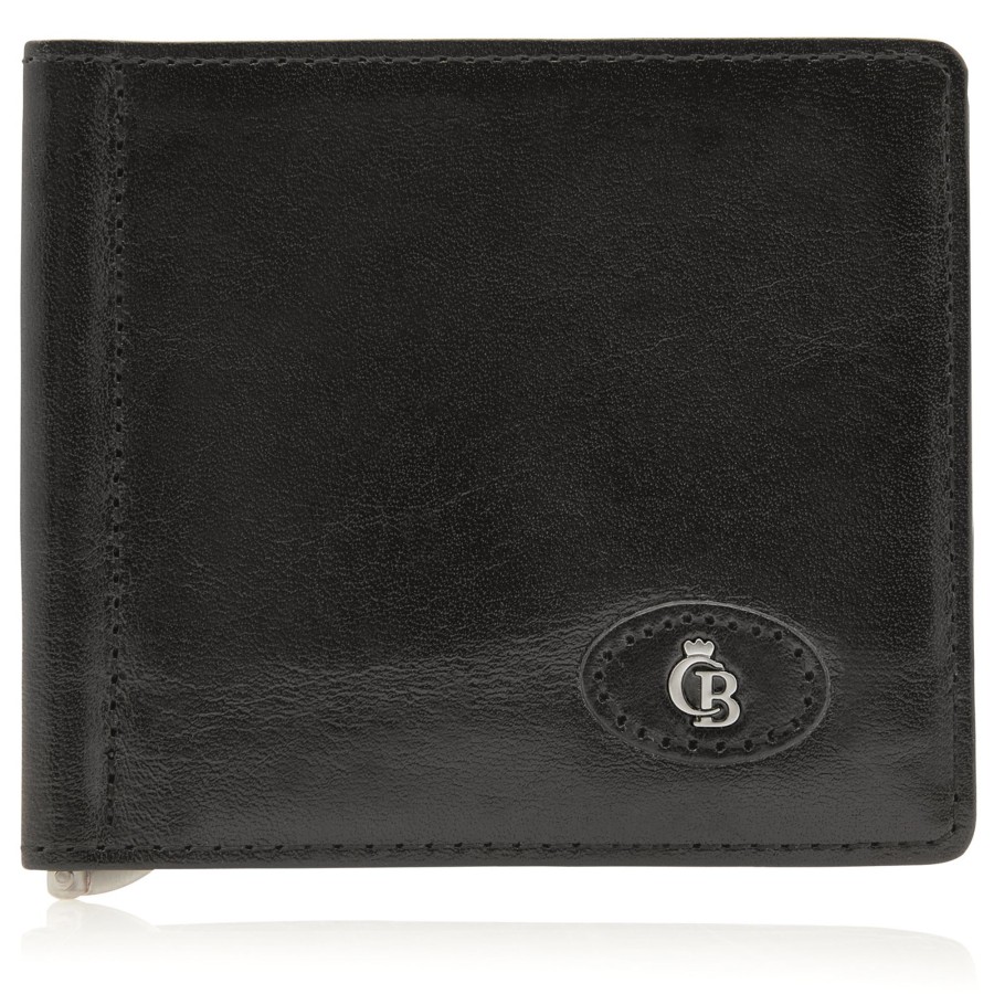 Portemonnees Castelijn & Beerens | Castelijn & Beerens Gaucho 3 Card Dollarclip Black