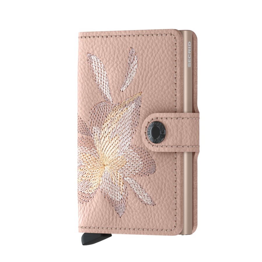 Portemonnees Secrid | Secrid Miniwallet Stitch Rose Magnolia