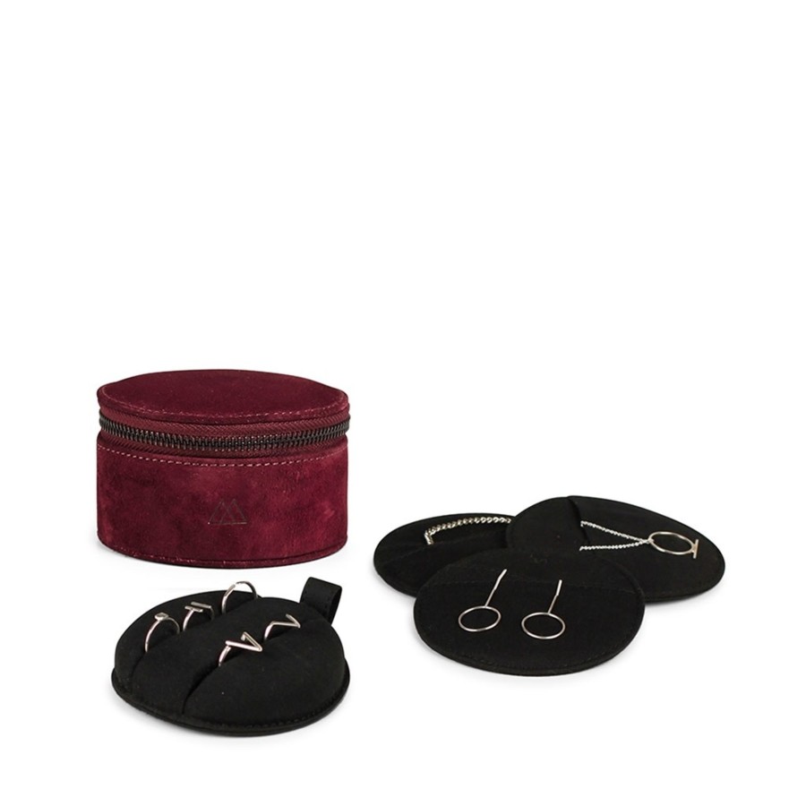 Accessoires Markberg | Lova Jewelry Box L Suede Burgundy