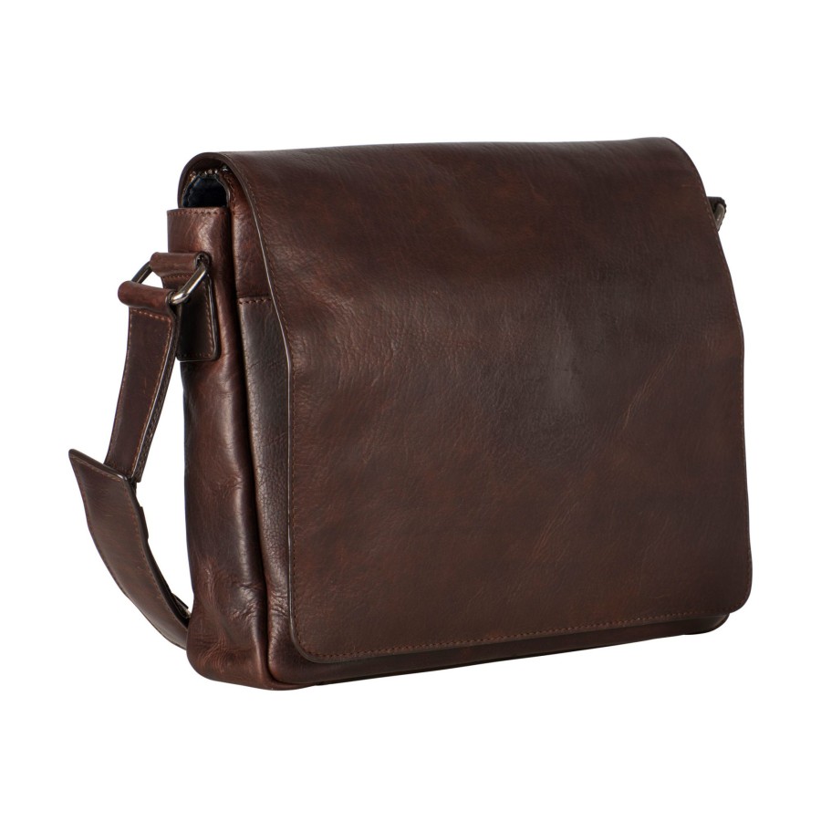 Werktassen Leonhard Heyden | Leonhard Heyden Roma Messenger Bag M Brown